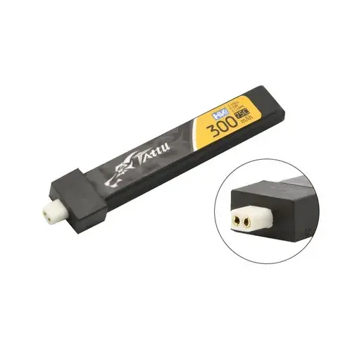 Akumulator Tattu 300mAh 3.8V 75C 1S1P HV LiPo BT 2.0 (5 SZTUK)