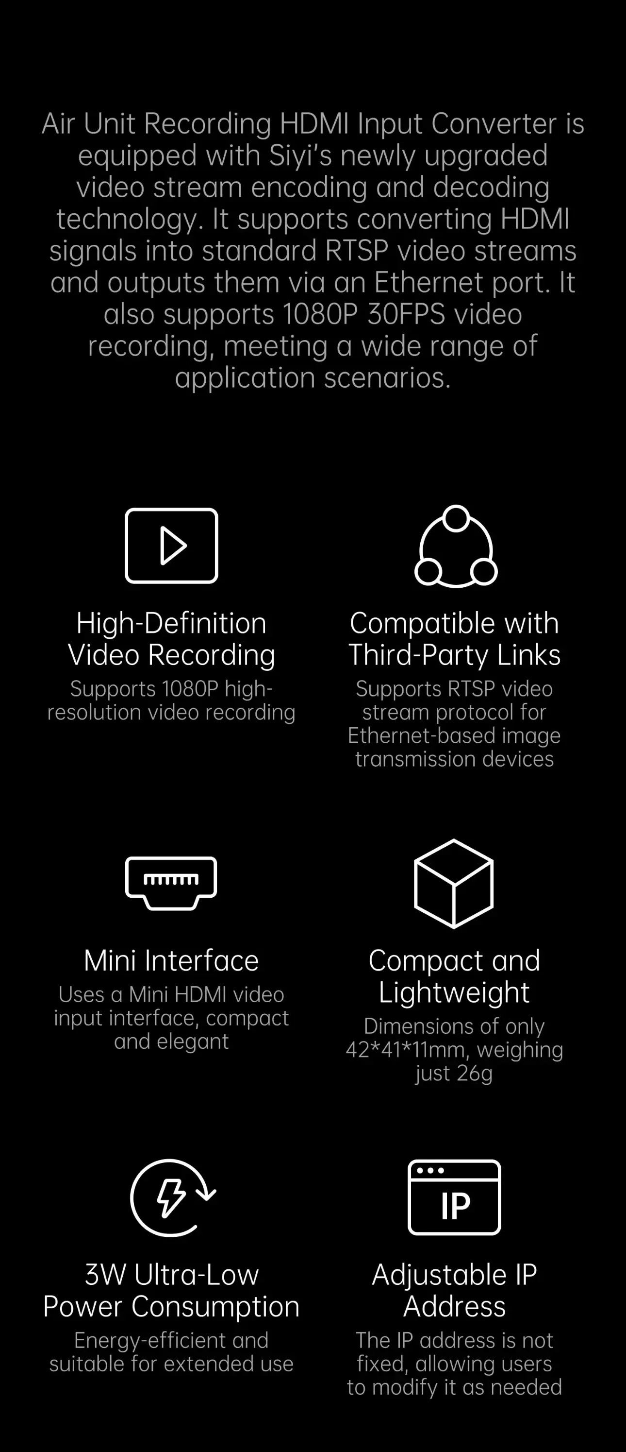 SIYI-Air-Unit-Recording-HDMI-Input-Converter