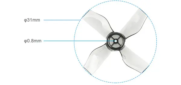 Śmigła-4-łopatowe-Gemfan-31mm-0.8mm-szare-4-szt.