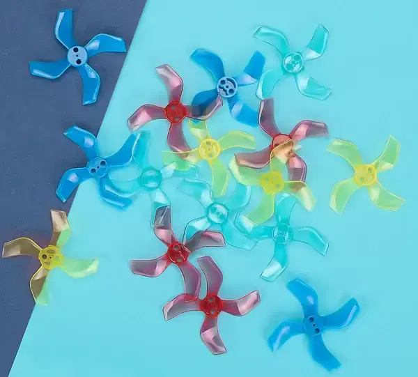 Gemfan-1636-4-40mm-1.0mm-4-Blade-Props-16pcs|Multi-Color